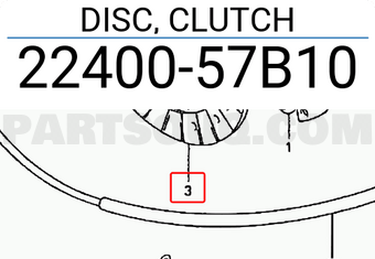 Suzuki 2240057B10 DISC, CLUTCH