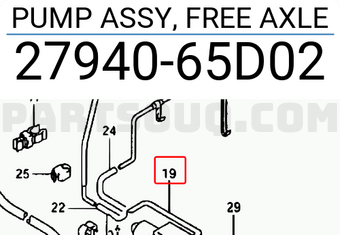 Suzuki 2794065D02 PUMP ASSY, FREE AXLE