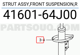 Suzuki 4160164J00 STRUT ASSY,FRONT SUSPENSION,R