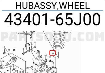 Suzuki 4340165J00 HUBASSY,WHEEL
