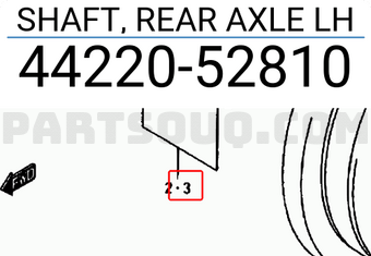Suzuki 4422052810 SHAFT, REAR AXLE LH