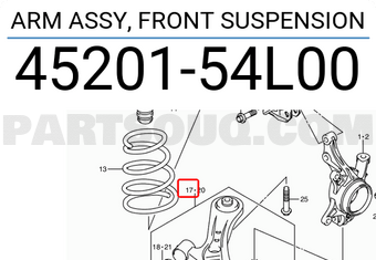Suzuki 4520154L00 ARM ASSY, FRONT SUSPENSION