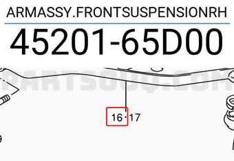 Suzuki 4520165D00 ARMASSY.FRONTSUSPENSIONRH