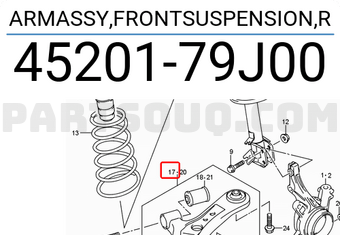 Suzuki 4520179J00 ARMASSY,FRONTSUSPENSION,R