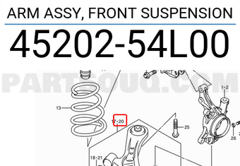 Suzuki 4520254L00 ARM ASSY, FRONT SUSPENSION