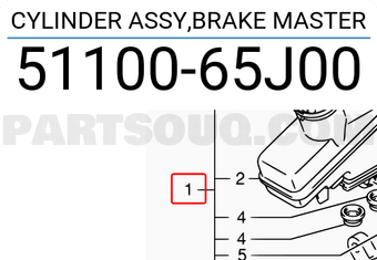 Suzuki 5110065J00 CYLINDER ASSY,BRAKE MASTER