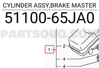 Suzuki 5110065JA0 CYLINDER ASSY,BRAKE MASTER