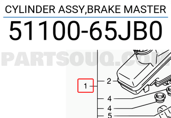 Suzuki 5110065JB0 CYLINDER ASSY,BRAKE MASTER