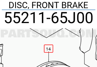 Suzuki 5521165J00 DISC, FRONT BRAKE