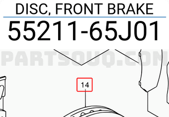 Suzuki 5521165J01 DISC, FRONT BRAKE