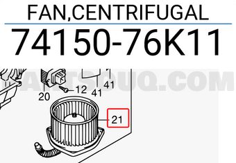 Suzuki 7415076K11 FAN,CENTRIFUGAL
