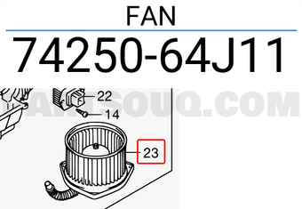 Suzuki 7425064J11 FAN