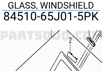 Suzuki 8451065J015PK GLASS, WINDSHIELD
