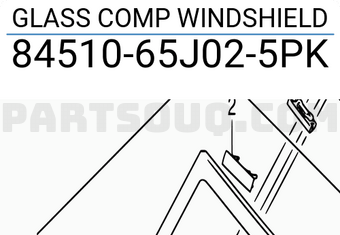 Suzuki 8451065J025PK GLASS COMP WINDSHIELD