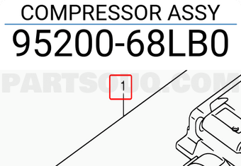 Suzuki 9520068LB0 COMPRESSOR ASSY