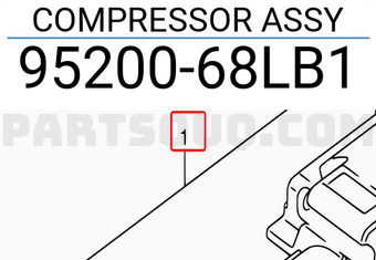 Suzuki 9520068LB1 COMPRESSOR ASSY