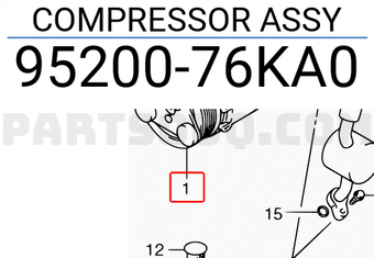 Suzuki 9520076KA0 COMPRESSOR ASSY
