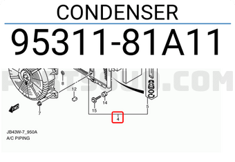 Suzuki 9531181A11 CONDENSER