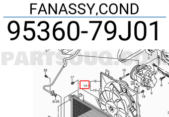 Suzuki 9536079J01 FANASSY,COND