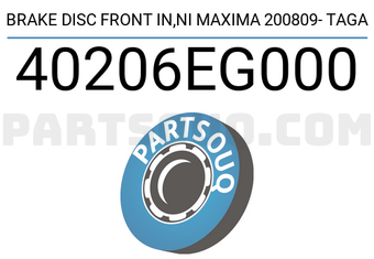 TAGA 40206EG000 BRAKE DISC FRONT IN,NI MAXIMA 200809- TAGA