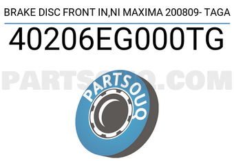 TAGA 40206EG000TG BRAKE DISC FRONT IN,NI MAXIMA 200809- TAGA