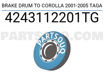 TAGA 4243112201TG BRAKE DRUM TO COROLLA 2001-2005 TAGA