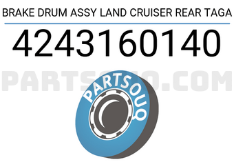 TAGA 4243160140 BRAKE DRUM ASSY LAND CRUISER REAR TAGA