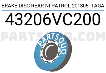 TAGA 43206VC200 BRAKE DISC REAR NI PATROL 201305- TAGA