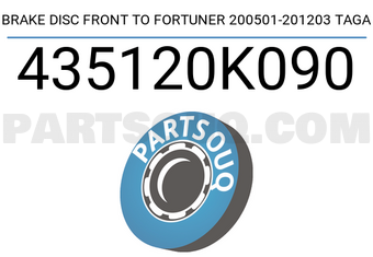 TAGA 435120K090 BRAKE DISC FRONT TO FORTUNER 200501-201203 TAGA