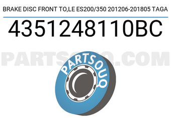 TAGA 4351248110BC BRAKE DISC FRONT TO,LE ES200/350 201206-201805 TAGA