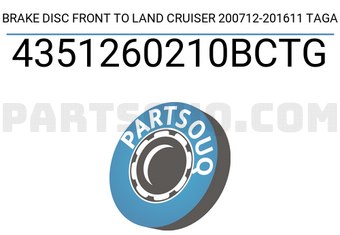 TAGA 4351260210BCTG BRAKE DISC FRONT TO LAND CRUISER 200712-201611 TAGA