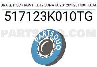 TAGA 517123K010TG BRAKE DISC FRONT KI,HY SONATA 201209-201406 TAGA