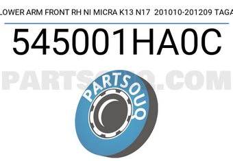 TAGA 545001HA0C LOWER ARM FRONT RH NI MICRA K13 N17 201010-201209 TAGA