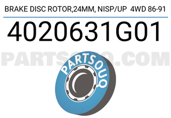 TOP 4020631G01 BRAKE DISC ROTOR,24MM, NISP/UP 4WD 86-91