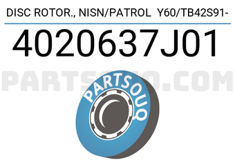TOP 4020637J01 DISC ROTOR., NISN/PATROL Y60/TB42S91-