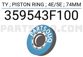 TP 359543F100 TY ; PISTON RING ; 4E/5E ; 74MM