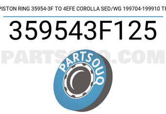 TP 359543F125 PISTON RING 35954-3F TO 4EFE COROLLA SED/WG 199704-199910 TP