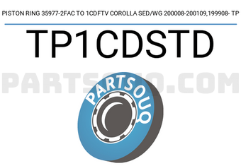 TP TP1CDSTD PISTON RING 35977-2FAC TO 1CDFTV COROLLA SED/WG 200008-200109,199908- TP