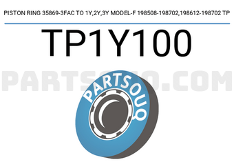 TP TP1Y100 PISTON RING 35869-3FAC TO 1Y,2Y,3Y MODEL-F 198508-198702,198612-198702 TP