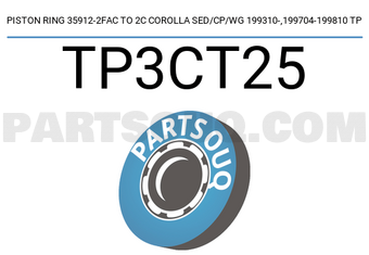 TP TP3CT25 PISTON RING 35912-2FAC TO 2C COROLLA SED/CP/WG 199310-,199704-199810 TP