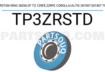TP TP3ZRSTD PISTON RING 36036-2F TO 1ZRFE,2ZRFE COROLLA/ALTIS 201007-201407 TP