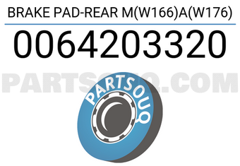 TRW 0064203320 BRAKE PAD-REAR M(W166)A(W176)