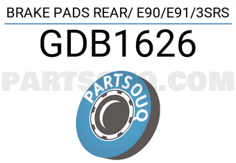 TRW GDB1626 BRAKE PADS REAR/ E90/E91/3SRS