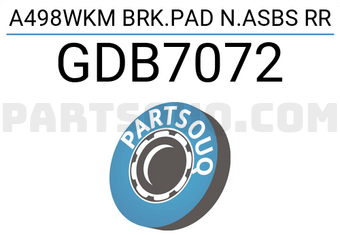 TRW GDB7072 A498WKM BRK.PAD N.ASBS RR