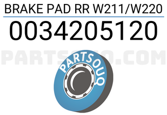Textar 0034205120 BRAKE PAD RR W211/W220