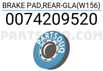 Textar 0074209520 BRAKE PAD,REAR-GLA(W156)