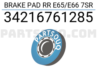 Textar 34216761285 BRAKE PAD RR E65/E66 7SR