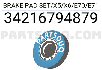 Textar 34216794879 BRAKE PAD SET/X5/X6/E70/E71