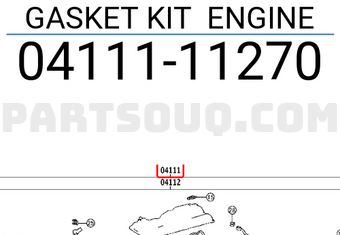 Toyota 0411111270 GASKET KIT ENGINE
