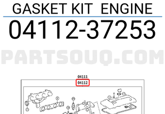 Toyota 0411237253 GASKET KIT ENGINE